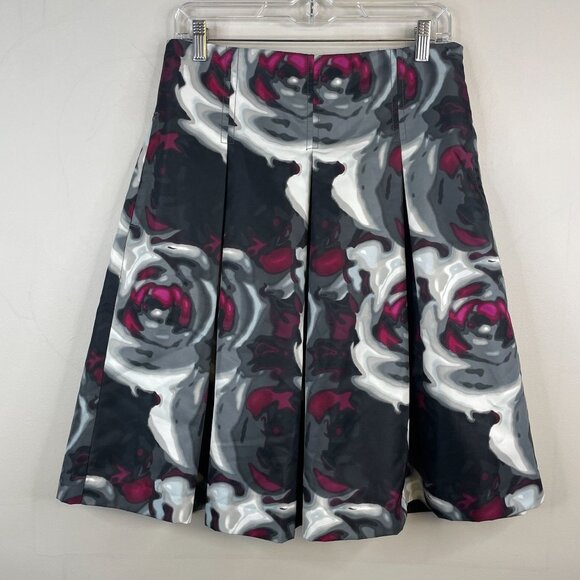 Express Womens Satin Art To Wear Full Skirt Size 10 Black Pleated Wedding Party - Picture 1 of 13